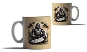 Caneca Personalizada Presente Praia Gorila Surfista Surf