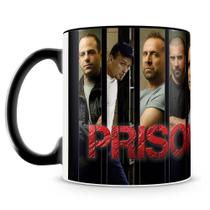 Caneca Personalizada Prison Break - Porcelana Brilhante com Alça Preta Caneca Personalizada Prison Break - Porcelana Brilhante com Alça Preta