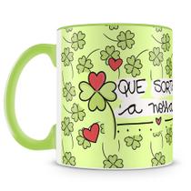 Caneca Personalizada Que Sorte a Nossa - Crush - 325ml