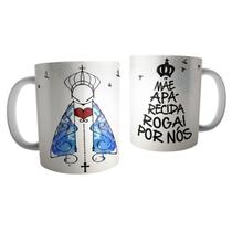 Caneca Personalizada Religiosa Católica Evangélica Cristã Santa Maria Mãe Aparecida Rogai Por Nós Cerâmica 325ml Caneca Personalizada Religiosa Católica Evangélica Cristã Santa Maria Mãe Aparecida Rogai Por Nós Cerâmica 325ml
