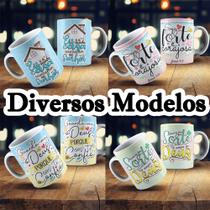 Caneca Personalizada Religiosa Evangélico Diversos Modelos Deus Presente Porcelana MEGA OFERTA!