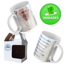 Caneca Personalizada Religiosa - Papa Francisco M1 2 unid