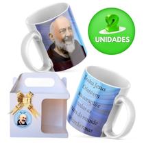 Caneca Personalizada Religiosa - São Padre Pio M1 2 unid