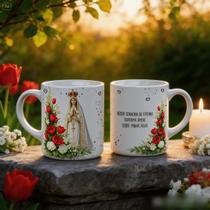 Caneca personalizada santos catolicos nossa senhora de fatima adulto Caneca personalizada santos catolicos nossa senhora de fatima adulto