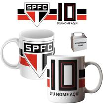 Caneca Personalizada São Paulo Tricolor Seu Nome Porcelana 325ml Caneca Personalizada São Paulo Tricolor Seu Nome Porcelana 325ml