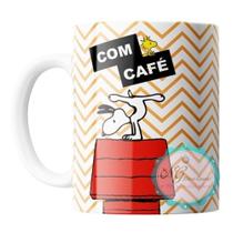 Caneca Personalizada Snoopy Com Café Sem Café - Ng Decor Canecas