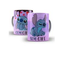 Caneca Personalizada Stitch Lilo Com Café Sem Café