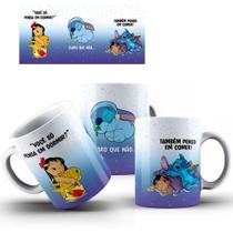 Caneca Personalizada Stitch Só Pensa em Dormir