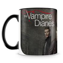 Caneca Personalizada The Vampire Diaries - Porcelana Brilhante com Alça Preta