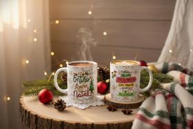Caneca Personalizada - Votos de um Feliz Natal com Muita Paz e Alegria Caneca Personalizada - Votos de um Feliz Natal com Muita Paz e Alegria