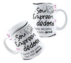 Caneca Personalizada Xícara de Porcelana Cerâmica Profissão Empreendedor Empreendedora