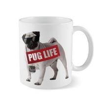 Caneca Pet Ceramica Pug Life 320ml Caneca Pet Ceramica Pug Life 320ml