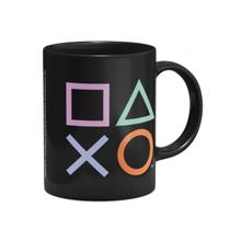 Caneca Plastica 400mL Playstation Preto Kathavento 1801