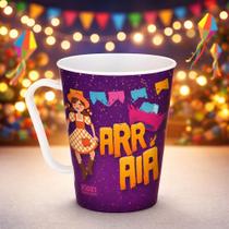Caneca Plástica 430ml Tema Festa Junina Arraiá Lembrancinha Quantidade:4