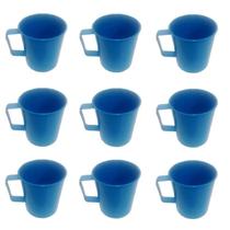Caneca Plástica Azul Para Merenda Escolar 300 Ml - 25 Pçs Caneca Plástica Azul Para Merenda Escolar 300 Ml - 25 Pçs