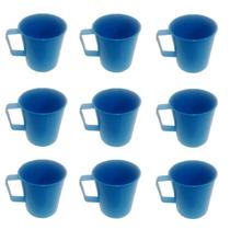 Caneca Plástica Azul Para Merenda Escolar 300 Ml - 25 Pçs Caneca Plástica Azul Para Merenda Escolar 300 Ml - 25 Pçs