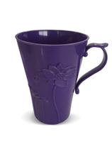 Caneca Plástica Primavera Alto Relevo 400Ml Arqplast