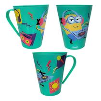 Caneca Plástico Infantil Minions 360ml Copo Alça Lembrancinha Festa Aniversário Meu Malvado Favorito Caneca Plástico Infantil Minions 360ml Copo Alça Lembrancinha Festa Aniversário Meu Malvado Favorito
