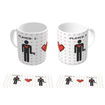 Caneca Player 1 e 2 Homem e Homem presente criativo namorados gay