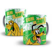 Caneca Pluto Com Café Sem Café Porcelana Personalizada
