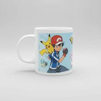 Caneca Pokemon Pikachu Squirtle Snorlax Mewtwo Jigglypuff Branco Ash Caneca Pokemon Pikachu Squirtle Snorlax Mewtwo Jigglypuff Branco Ash