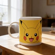 Caneca Pokemon Pikachu Squirtle Snorlax Mewtwo Jigglypuff Branco Pikachu