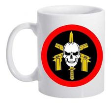 Caneca Policia Militar Logo Faca Na Caveira Bope Logo Frases