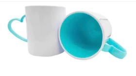 Caneca polímero alça de coração