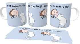 Caneca polimero plástico copo Cats makes the best alarm clock