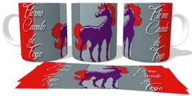 Caneca polimero plástico copo Cavalo de Fogo Eterno