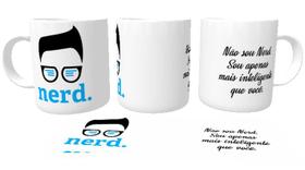 Caneca polimero plástico copo Nerd não sou nerd
