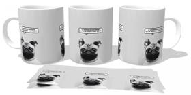 Caneca polimero plástico copo Pug tá mexendo aqui