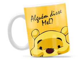 Caneca Pooh Rosto Divertida Porcelana Xícara 325ml + Caixa Presente Caneca Pooh Rosto Divertida Porcelana Xícara 325ml + Caixa Presente