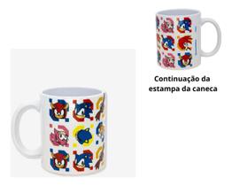 Caneca Pop New Gift Sonic Amigos Faces 350ml