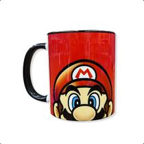 Caneca Pop Super Mario Face Vermelha 350ml Cerâmica