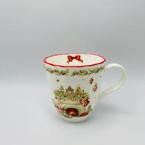 Caneca Porcelana 300ml Estampa Toys Branco e Vermelho Caneca Porcelana 300ml Estampa Toys Branco e Vermelho