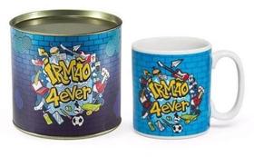 Caneca Porcelana 300ml Irmão 4Ever com Tubete Artebel Caneca Porcelana 300ml Irmão 4Ever com Tubete Artebel