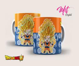 Caneca porcelana, 325ml, branca, Coleção Dragon Ball Chibi 04