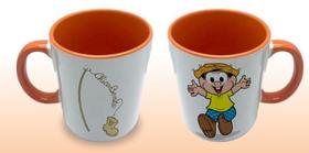 Caneca Porcelana 325ml Chico-Bento - Turma da Mônica