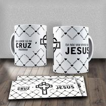 Caneca Porcelana 325ml Personalizada Jesus Vive Jesus 15