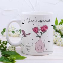 Caneca Porcelana 325ml Você é Especial Cor Rosa