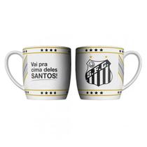Caneca Porcelana 360ml Copo Time de Futebol Santos Resistente Café Caneca Porcelana 360ml Copo Time de Futebol Santos Resistente Café