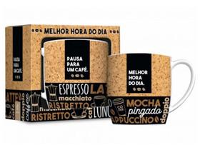 Caneca Porcelana 360ml Urban Brasfoot Pausa Para um Café