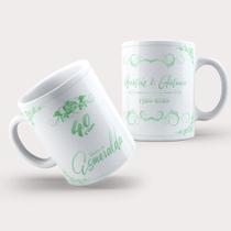 Caneca Porcelana 40 Anos de Casamento Bodas de Esmeralda - MKT-19 Caneca Porcelana 40 Anos de Casamento Bodas de Esmeralda - MKT-19