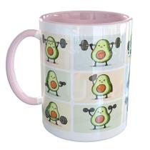 Caneca Porcelana Abacate Fitness Avocado Malhando