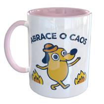 Caneca Porcelana Abrace o Caos Engraçada