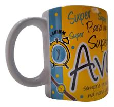 Caneca Porcelana Amarelo Super Avô 325ml (11oz) AAA