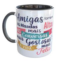 Caneca Porcelana Amigas Tornam A Vida Melhor Feliz