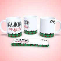 Caneca Porcelana Amizade Estampa 7 325ML com Estampa Temática Branco Outras Marcas