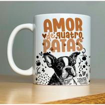 Caneca Porcelana 'Amor de Quatro Patas' Cachorro Dog - Diversos modelos